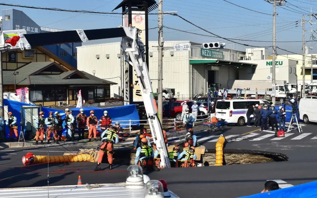 Sinkholes Near Tokyo Merge: Man Trapped for 3rd Day Amid Growing Crisis